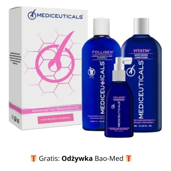 Mediceuticals For Hair Loss Women Normal + Odżywka Bao-Med