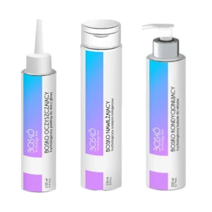 Zestaw Bosko oczyszczanie i nawilżenie – peeling szampon balsam