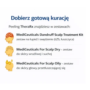 therarx peeling mediceuticals w zestawie kuracja na łupież i problemy skóry głowy