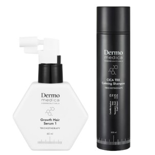 Dermomedica – kuracja stymulująca do wrażliwej skóry głowy (szampon 200 ml serum 60 ml) .jpg