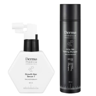 Dermomedica – kuracja stymulująca do wrażliwej skóry głowy (szampon 200 ml serum 60 ml) .jpg