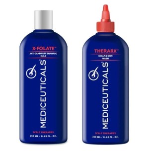 Mediceuticals zestaw na łupież X-Folate TheraRx szampon i peeling skóry głowy