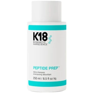 Głęboko oczyszczający szampon K18 Peptide Prep Detox – usuwa zanieczyszczenia i resztki stylizacji, 250 ml.