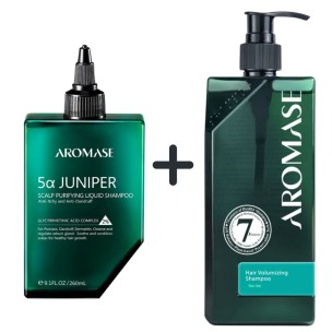 Zestaw Aromasedo codziennej pielęgnacji suchej i wrażliwej skóry głowy. Oczyszcza bez podrażnień, dodaje objętości cienkim włosom, wzmacniając ich strukturę.