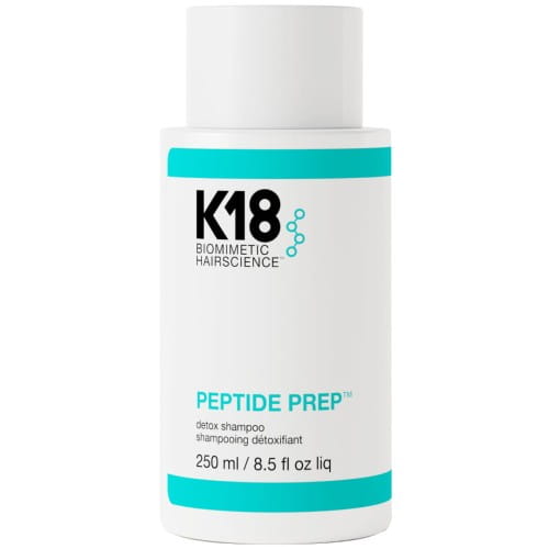 Głęboko oczyszczający szampon K18 Peptide Prep Detox – usuwa zanieczyszczenia i resztki stylizacji, 250 ml.